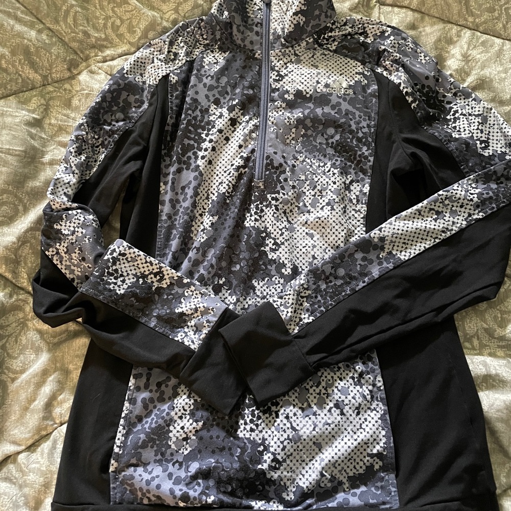 Adidas gray, light purple and black pullover